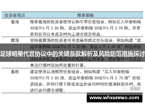 足球明星代言协议中的关键条款解析及风险防范措施探讨